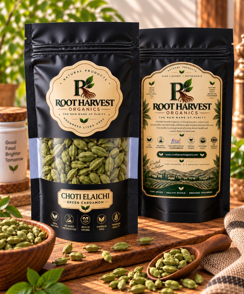 Organic Choti Elaichi (Green Cardamom Pods)